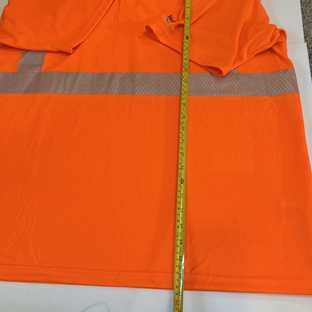 VEA Hi Vis Safety Polo Shirt Mens 2XL Orange Reflective NWT Holland Class 2 - Picture 5 of 9